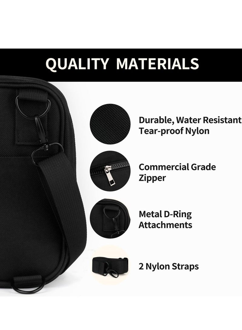 Y&D Trendy Crossbody Bags for Women and Men, Multi Position Purse with 2 Adjustable Straps, Sling Bag, Small Belt Bag Travel, Stylish Black Design - Image 4