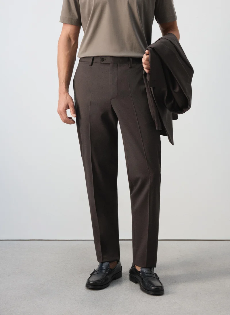 Mango Man Turin 100% Wool Suit Trousers