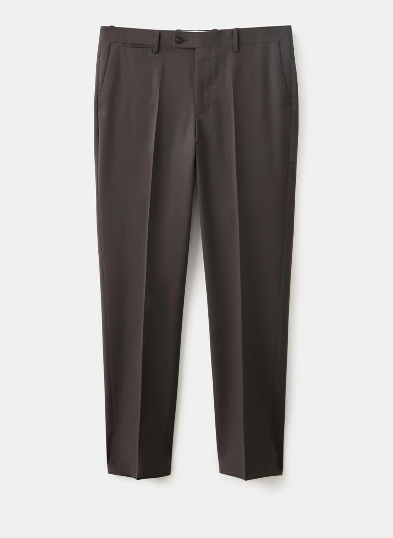 Mango Man 30-MARRON Turin 100% Wool Suit Trousers for Men | Best Price UAE