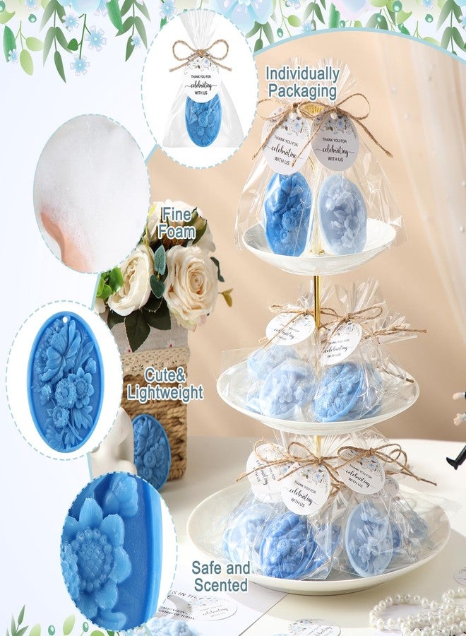 Demissle 20 Pcs Baby Shower Soap Favors Wildflowers Baby Shower in Bloom Flower Bath Soap Gift Set with White Greeting Card Handmade Gifts for Guests Decorations Supplies(Blue Color,Trendy Style) - Image 4