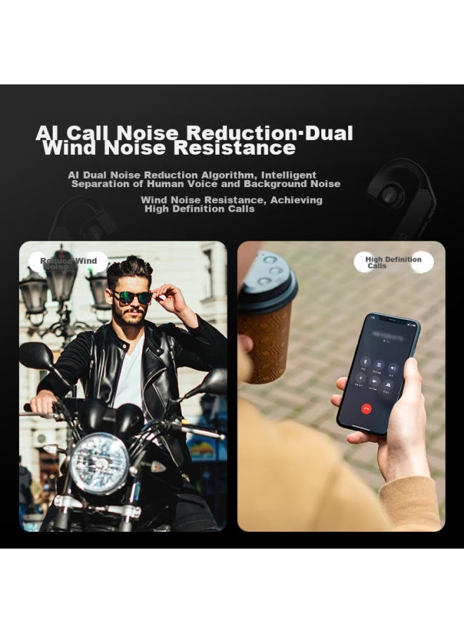 Oksj Bluetooth Earphones, Over-ear Wireless Bone Conduction Concept, Single-ear Non-in Sports Running Food Delivery Driving Compatible With Huawei Android - Image 3