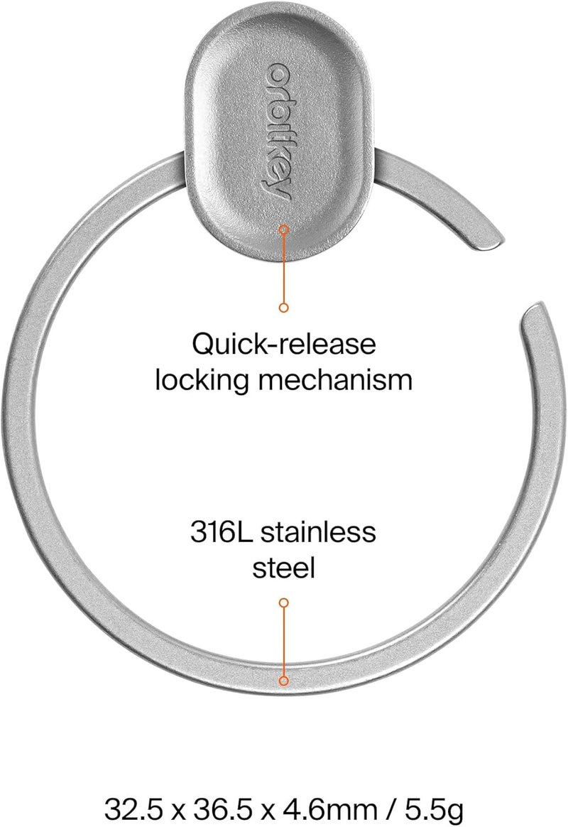 Orbitkey حلقة أوربيتك v2 - فضي، أسود، مقاس واحد - Image 5