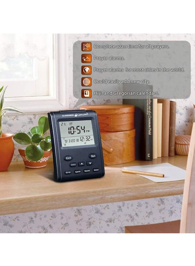 الحرمين مسلم الصلاة الإسلامية أذان الجدول المنبه رمادي 96 5 55 mm 131.5 مللي متر - Image 4