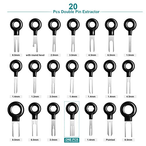 MENKEY Terminal Removal Tool Kit for Car, 39 Pieces Wire Connector Pin Release Key Extractor Tools Set for Most Connector Terminal - Image 4