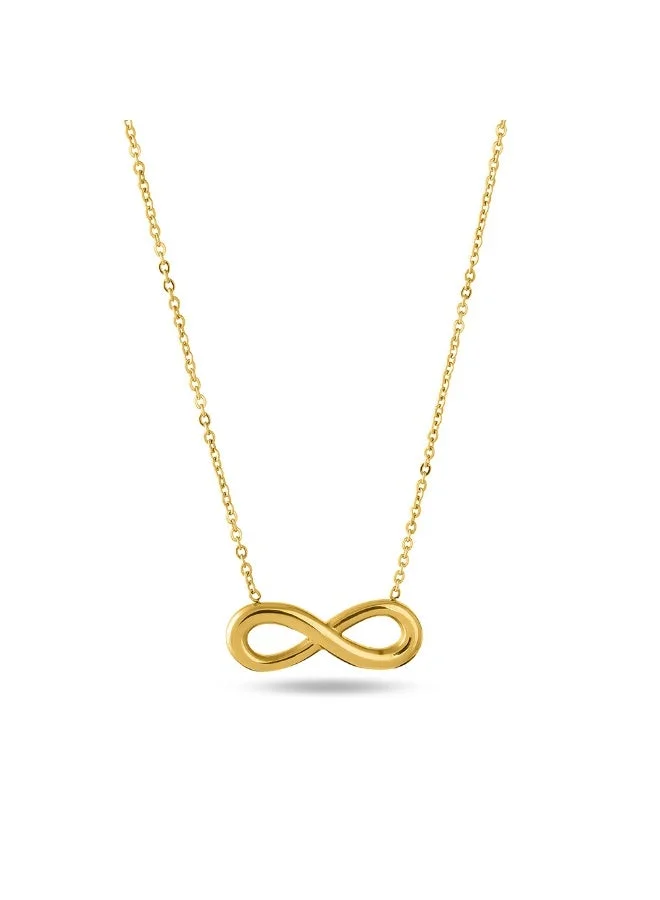 بالموناس PALMONAS 18k Gold Tone Plated Golden Infinity Necklace
 for Women
