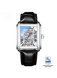 NIBEMINENT Chenxi Tiktok Live Explosions Square Hollow Mechanical Watch Men's Leather Waterproof Automatic 