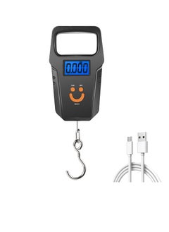 Luggage Scale, KASTWAVE Fish Scale, USB Rechargeable Digital Electronics Hanging Luggage Weight Scales for Family Travel Shopping Fishing, (black)