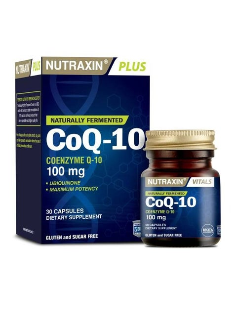 NUTRAXIN CoQ10 Maximum Potency 100mg, Ubiquinone Formula, Cellular Energy & Vitality Support – 30 Capsules
