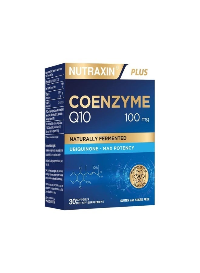 نوتركسين نيوتراكسين CoQ10 أقصى فعالية 100 ملغ، تركيبة يوبيكوينون، دعم الطاقة الخلوية والحيوية - 30 كبسولة - Image 1