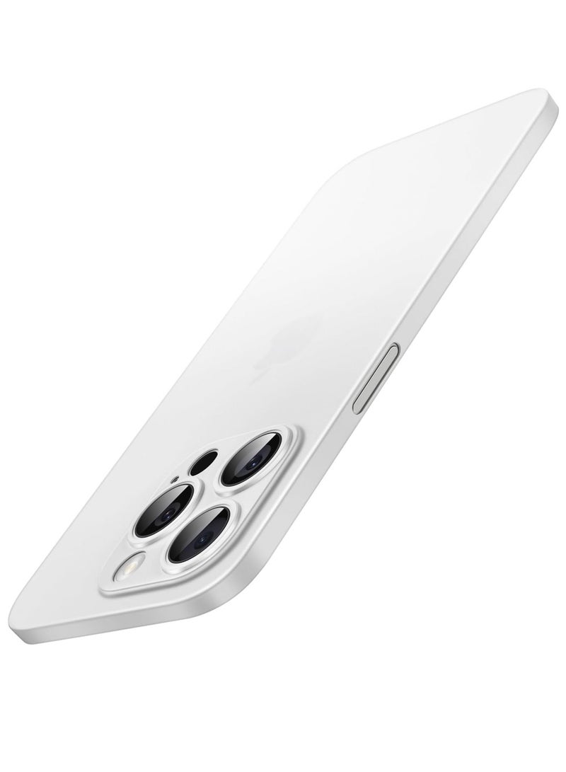 MUNTAQI Ultra Slim Case for iPhone 15 Pro 6.1-Inch – 0.35mm Thin, Camera Lens Cover Full Protection, Lightweight Matte Finish PP Hard Minimalist Case, Support Wireless Charging (White Titanium) - Image 1