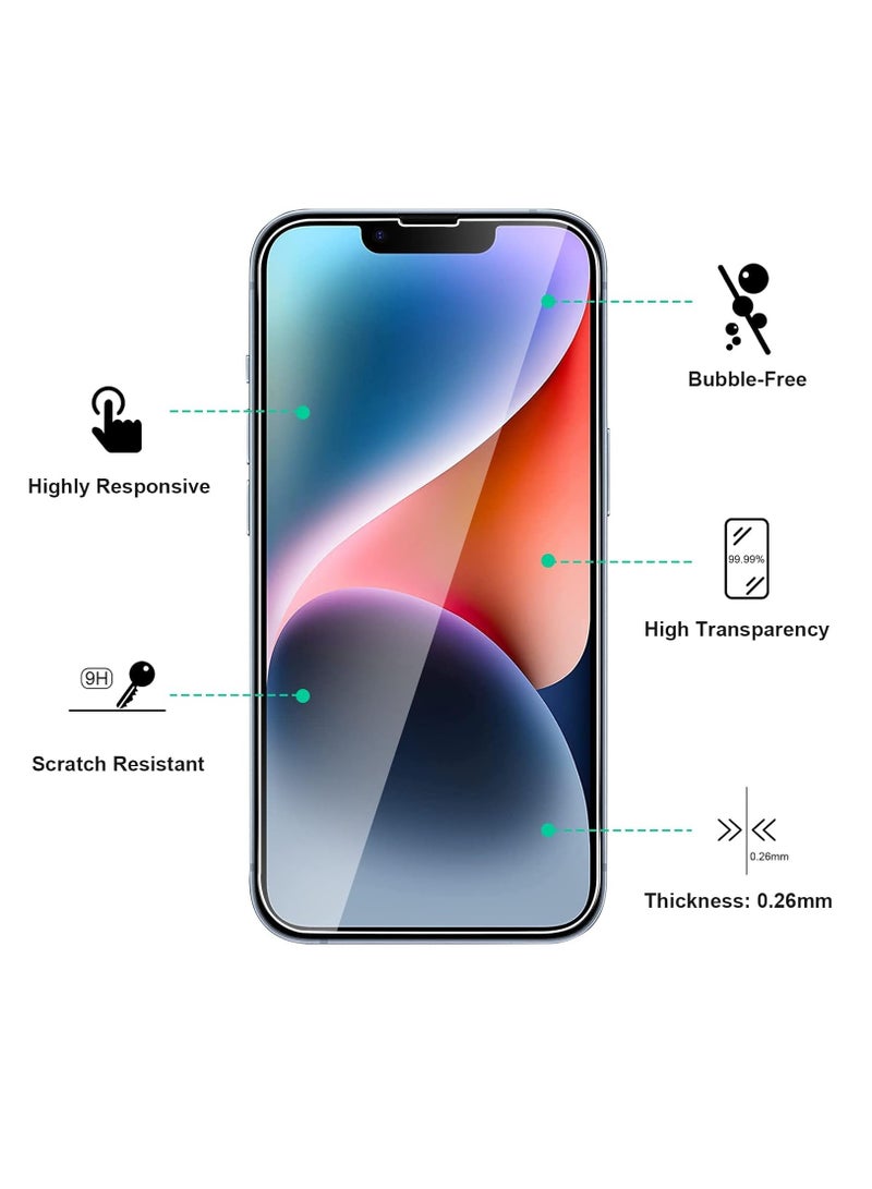 ELTRAZONE iPhone 14 Plus Case [2 Pack] – Crystal Clear Ultra Slim Tempered Glass Screen Protectors, Shockproof Protective Glass for 6.7" (2022) - Image 4