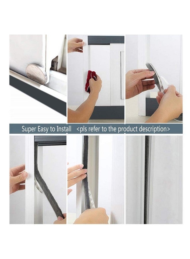 Volo Volo Weather Stripping Brush for Sliding Windows/Doors Frame Side,Pile Self Adhesive Weatherstrip Seal Strip Sealer Draft Stoppers (16.5ft(5m), Grey)  - Image 4