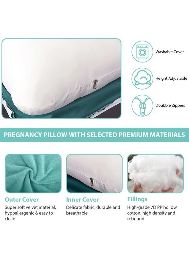 Victostar Pregnancy Pillow,57 inches U Shaped Maternity Pillow with Removable Cover Full Body Pillow Support for Back, HIPS, Legs, Belly - Image 4