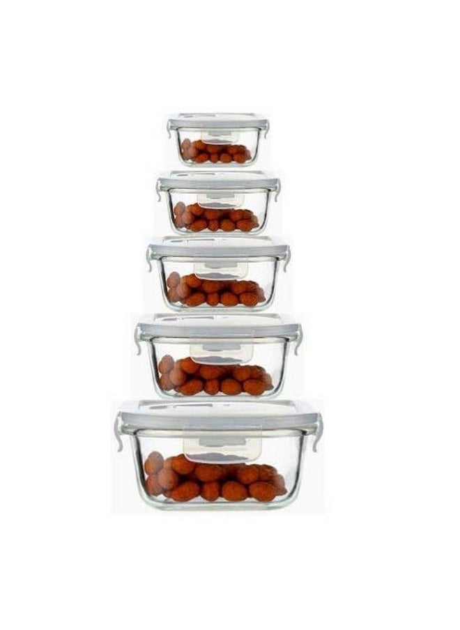 Femora Borosilicate Glass Microwave Safe Square Food Storage Container with Air Vent Lid, 180ml, 300ml, 500ml, 800ml, 1200ml, Set of 5, One Year Free Replacement - pzsku/Z1F11FD1E05D2C708226DZ/45/_/1738306634/8ddd973b-1cab-45fc-b9ce-e7905c7ec369