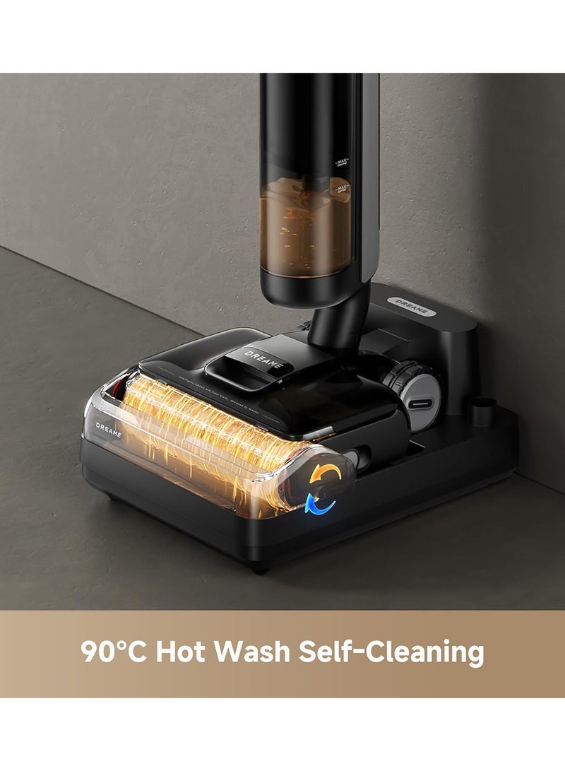 DREAME H12 Pro FlexReach Vacuum Cleaner, 180° Flat Design, 5 Min Drying, 18,000 Pa Suction, 90 °C Hot Cleaning, 50 Min Continuous Cleaning 1400 W HHR44A black - Image 5
