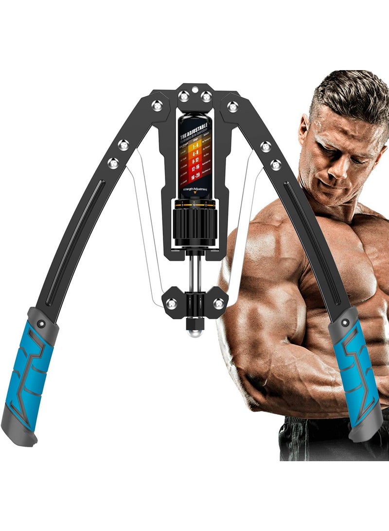 جهاز تمارين الذراع الملتوية - قوة هيدروليكية قابلة للتعديل من 22 إلى 440 رطلاً، جهاز توسيع الصدر المنزلي، معدات لياقة بدنية لتدريب عضلات الكتف، جهاز تقوية تمارين الذراع - Image 1