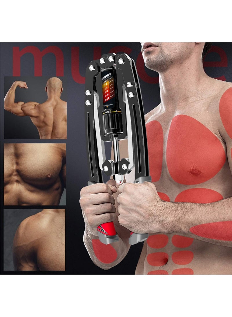 جهاز تمارين الذراع الملتوية - قوة هيدروليكية قابلة للتعديل من 22 إلى 440 رطلاً، جهاز توسيع الصدر المنزلي، معدات لياقة بدنية لتدريب عضلات الكتف، جهاز تقوية تمارين الذراع - Image 2