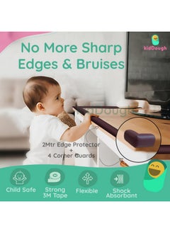 Nitrile Foam Baby Proofing Safety Strip And Corner Guard | Extra Thick Safety Soft Cushion Edge Corner Protector Guard |Corner Protector (2 Mtrs Roll + 4 Guards) - pzsku/Z1F1224565EB4BB126469Z/45/_/1733729760/ee908526-46ad-496b-b143-8de5febe8a07