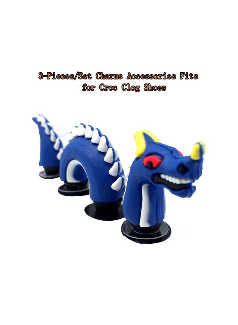 3-Pieces/Set Charms Accessories Fits for Croc Clog Shoes,Shoe Decoration Charms for Kids/Girls/Women,Favors Birthday and Party Gift Shoes Mack-Up Accessories - Image 1