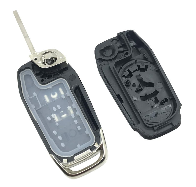 Muxkenper Folding Flip Key Fob Shell Case Fit for Ford F-150, F-250, F-350 (2015-2020), Explorer (2016-2020), F-350, F-450, Black Plastic, 3 Buttons - Image 5