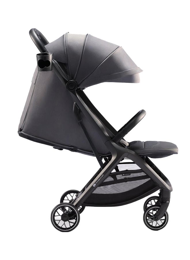 Spacerowy Nubi 2 Stroller Cloudy Grey, Self Folding, Lightweight, Compact, With Cup Holder And Five - Point Safety Harness