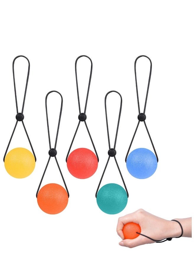 Generic Stress Ball Portable Squeeze Stress Relief Balls Strengthen Hand Exercise and Relieve Tension Hand Exerciser Grip Strengthener Stress Relief 5PCS 