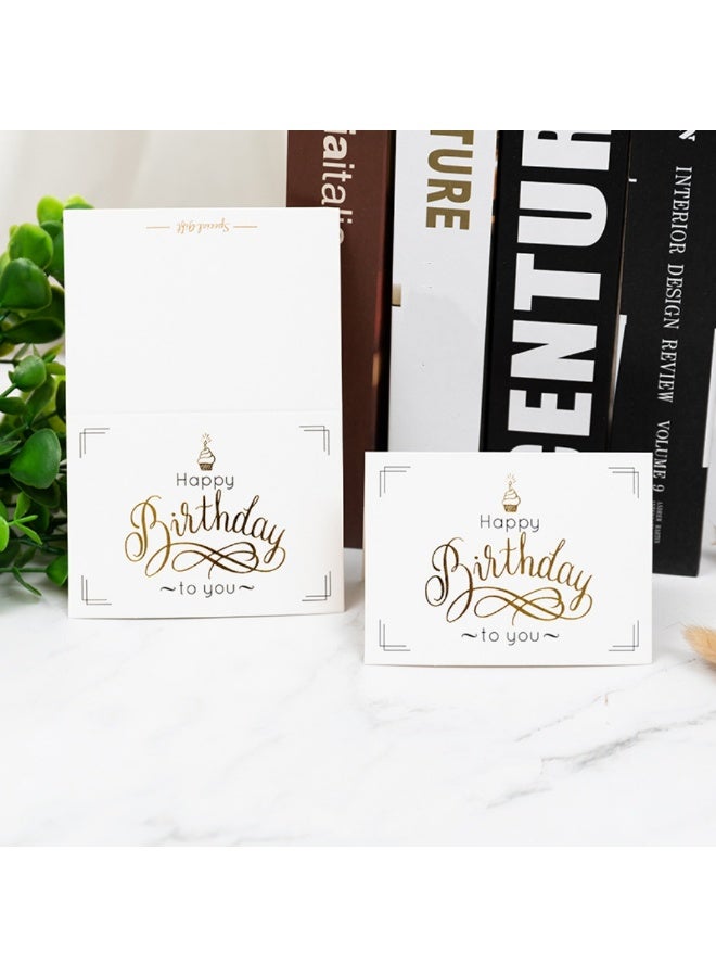 Generic 10PCS Mini Greeting Cards with Envelopes – 5 Gold Foil Designs (2 Each), 9.5×7cm –  for Weddings, Birthdays, Gifts, and Celebrations  - Image 3