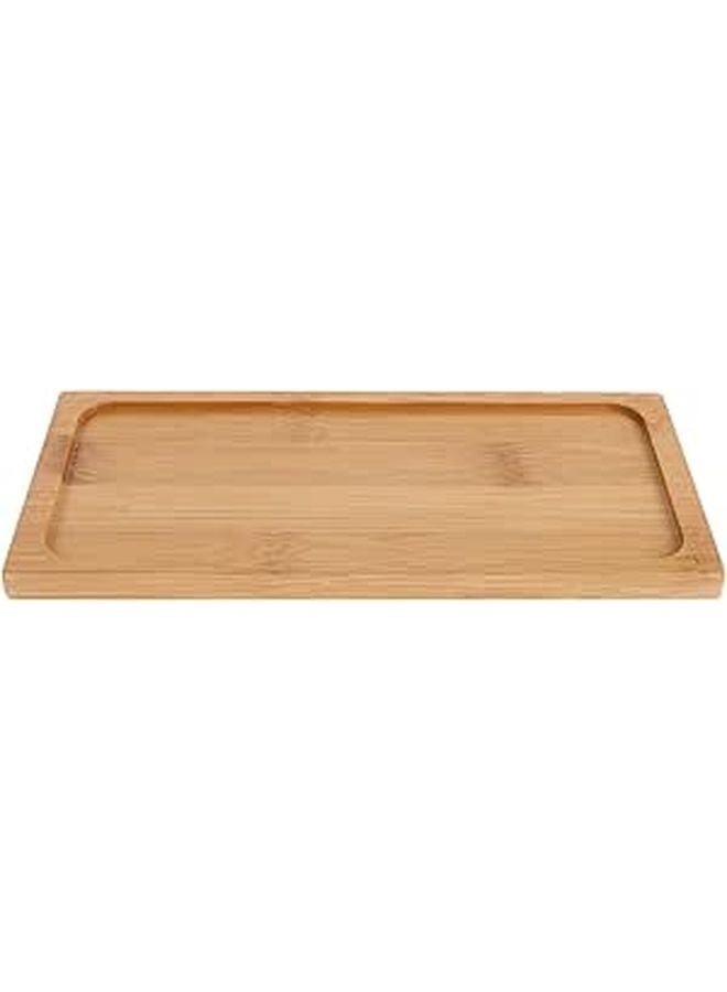 Natural Wood Rectangular Serving Tray for Coffee Snacks Bathroom Home Eco Friendly Organizer - Image 1