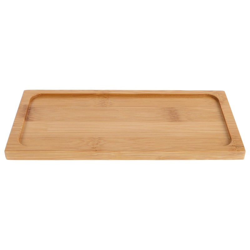 Natural Wood Rectangular Serving Tray for Coffee Snacks Bathroom Home Eco Friendly Organizer - Image 2