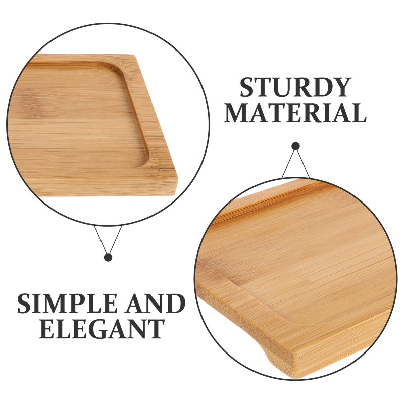 Natural Wood Rectangular Serving Tray for Coffee Snacks Bathroom Home Eco Friendly Organizer - Image 4