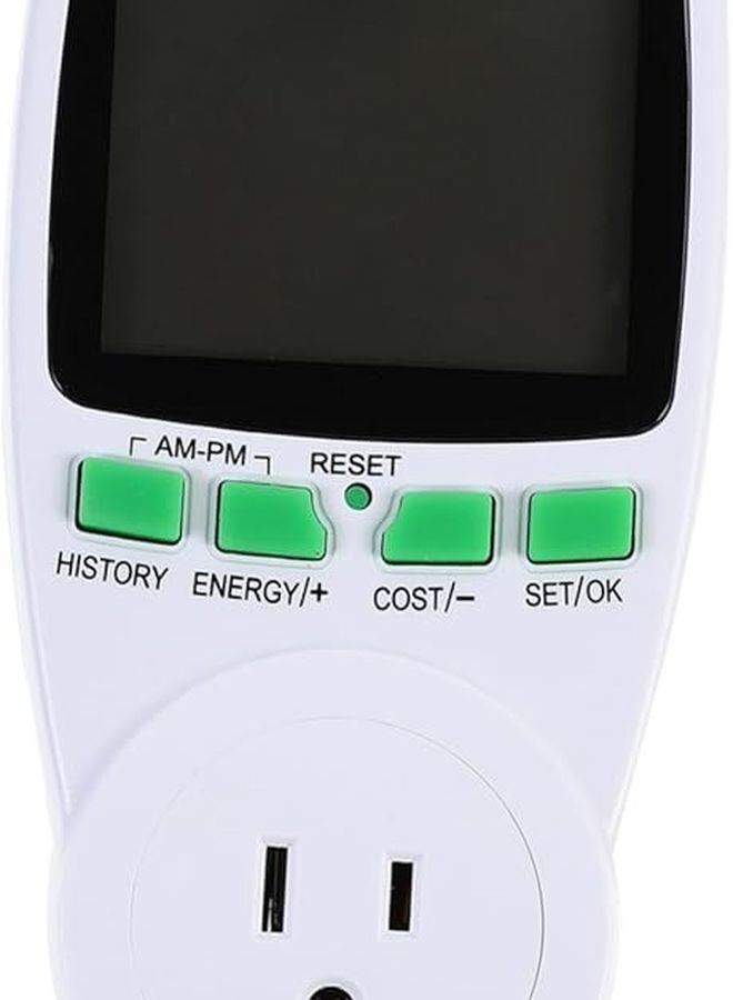 Plug In Power Energy Monitor Socket With LCD Display For Home Appliances Voltage Cost - Image 1