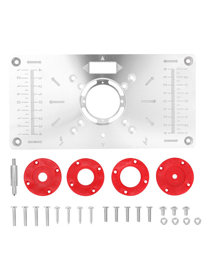 Generic Multifunctional Aluminum Alloy Router Table Insert Plate Trimmer Engraving Machine Tool Woodworking Benches Woodworking Tools  - Image 1