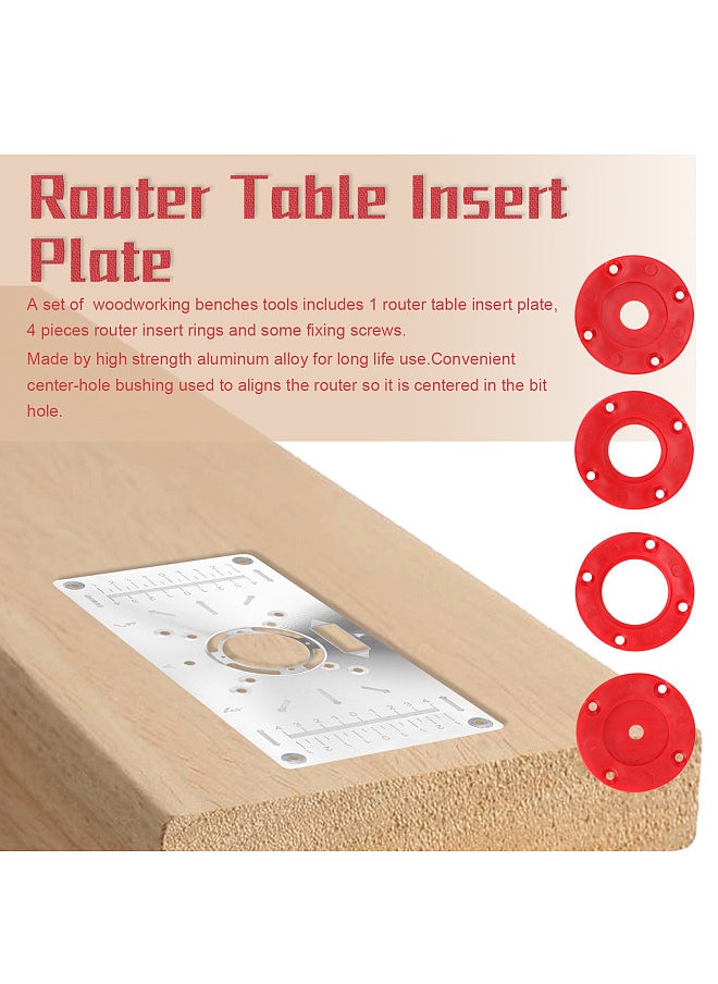 Generic Multifunctional Aluminum Alloy Router Table Insert Plate Trimmer Engraving Machine Tool Woodworking Benches Woodworking Tools  - Image 4