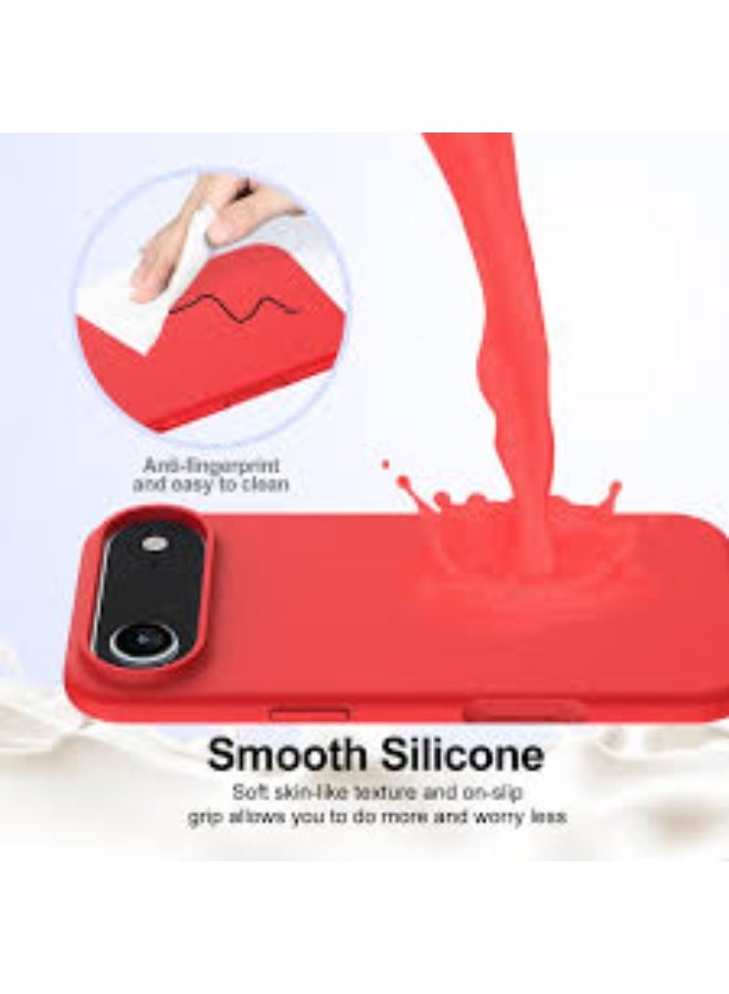Premium Soft Liquid Silicone Case for Apple iPhone 17 Air 5G (2025) – Slim Shockproof Full Body Protective Cover with Anti-Scratch Microfiber Lining – Smooth Matte Finish – Red (MCRPSN) - Image 2