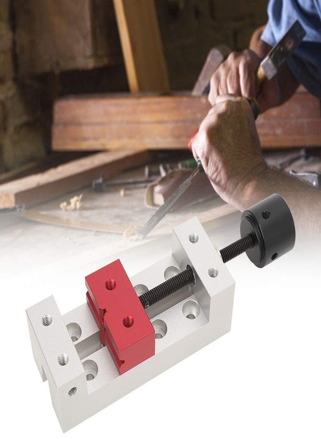 Estink Mini Flat Clamp, 50mm/2.0in Aluminum Mini Drill Press Vice Portable Table Bench Vise Drill Press Vice Fixing Tool for DIY Watch Repairing Sculpture Grinding Craft Carving Tool Fixing Tool - Image 3