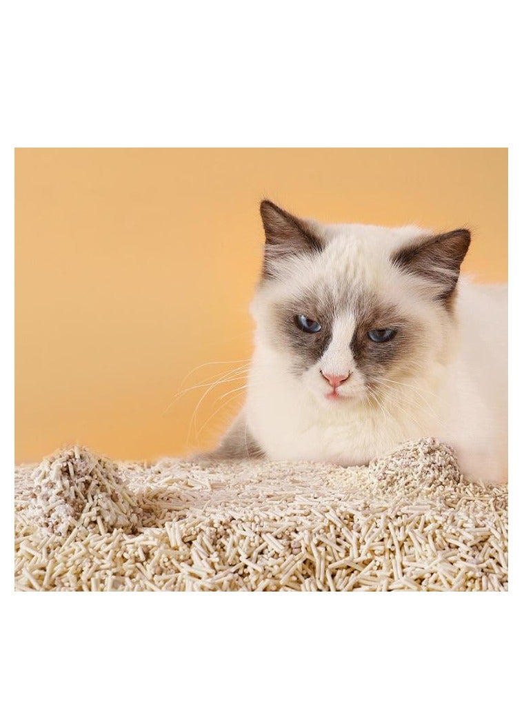 قمامة قطط توفو، حبيبات قمامة قطط متكتلة قابلة للتصريف، قمامة قطط طبيعية نقية خالية من الغبار، تتبع منخفض، قمامة قطط فائقة الامتصاص 6 لتر، 2.5 كجم/كيس، عبوة من قطعة واحدة (لافندر) - Image 3