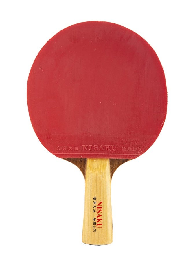 INFINITE NISAKU Table Tennis Racket (Approved by: Table Tennis Federation of India), Red - Image 1