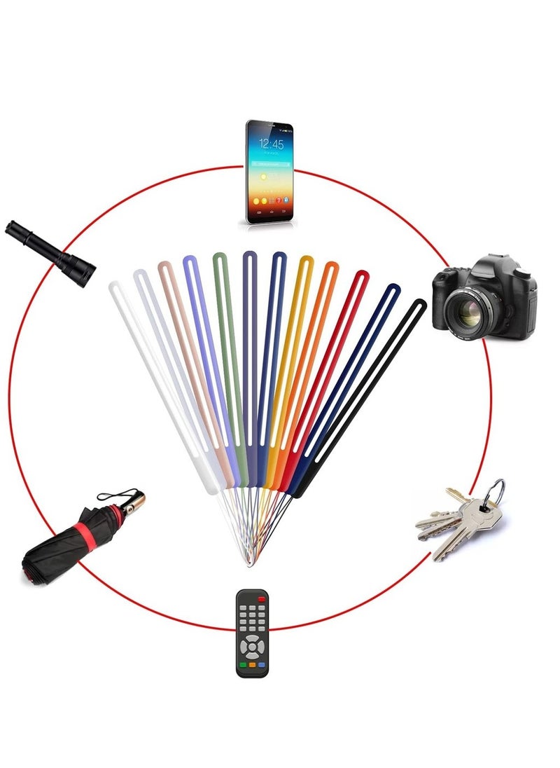 Generic 12pcs Silicone Phone Lanyard Strap Colorful Wrist Lanyard Phone Wrist Lanyard Hand Wrist Lanyard For Mobile Phones USB Keychains Wallet Mp3 Mp4 Cameras ID Tag Badge  - Image 3