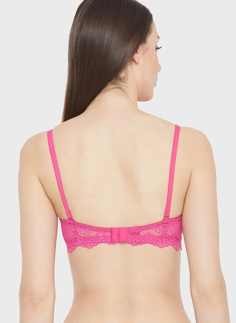 Clovia Knitted Plunge Neck Bra