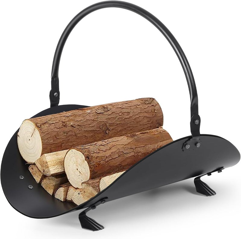 AMAGABELI GARDEN & HOME AMAGABELI GARDEN  HOME Fireplace Log Holder Indoor Firewood Carrier Metal Wood Rack Holder Tools Covers Fire Wood Basket Container Sets Ash Bucket 