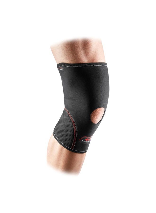 McDavid 402 Knee Supp Open/Pat (Black/Scarlet, Small) - Image 1
