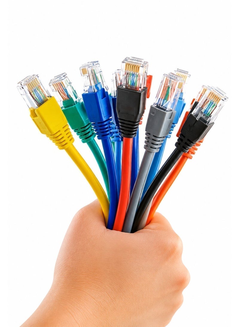 Hivision 100-Pack RH45 Pass Through Connectors – Cat 5/Cat 6 Crimp Plug for Unshielded Twisted Pair (UTP) Solid Network Cables - Image 2