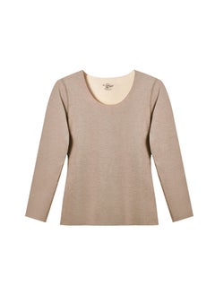 Generic Ladies Seamless Fleece Lined Thermal Top Autumn Winter Nude  - Image 1