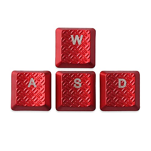 HUYUN Texture Tactility Backlit Keycaps Replacement for GL Tactile Switch Logit G813/G815/G913/G915 TKL RGB Mechanical Gaming Keyboard (WASD+Arrow Keys Red) - Image 4