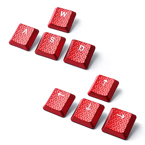 HUYUN Texture Tactility Backlit Keycaps Replacement for GL Tactile Switch Logit G813/G815/G913/G915 TKL RGB Mechanical Gaming Keyboard (WASD+Arrow Keys Red) - Image 2