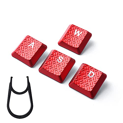 HUYUN Texture Tactility Backlit Keycaps Replacement for GL Tactile Switch Logit G813/G815/G913/G915 TKL RGB Mechanical Gaming Keyboard (WASD+Arrow Keys Red) - Image 3