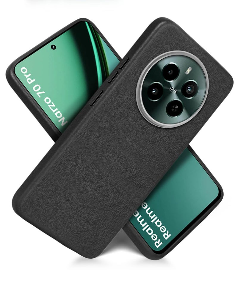 WOW IMAGINE Back Cover for Realme Narzo 70 | Realme Narzo 70 Pro | Realme 12 Plus | P1 5G | Ultra Slim Flexible Non-Slip Grip | Inner Fabric | Metal Camera Ring & Soft Silicone Mobile Case – Black - Image 2