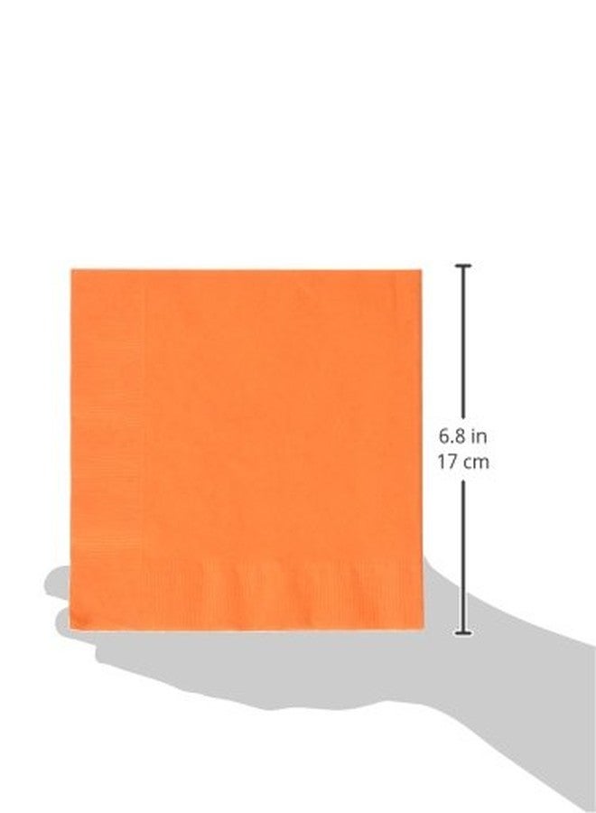 كرييتف كونفيرتينج مناديل غداء ورقية ثلاثية الطبقات من Creative Converting، لون برتقالي مشمس، 50 منديلًا - Image 2