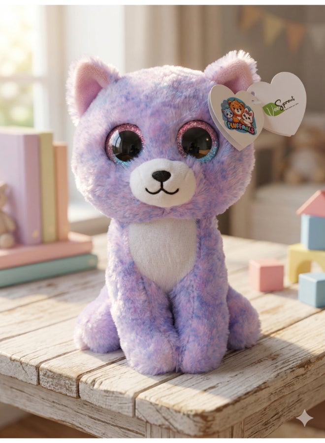 Fluffmals لعبة حيوانات محشوة فلوفمالز - قطة لافندر 15 سم - Image 3