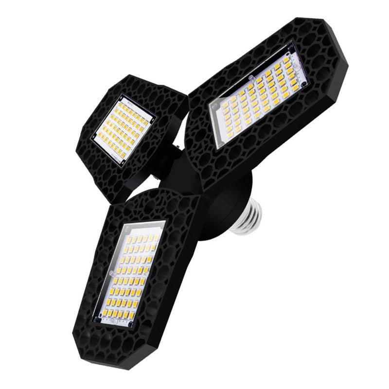 LED Deformation Warehouse Light 40W Three Leaf Folding Garage Lamp High Brightness Ceiling Light For Workshop And Storage - Image 4